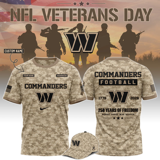 Limited Edition Washington Commanders x Veterans Day 2026 T-Shirt