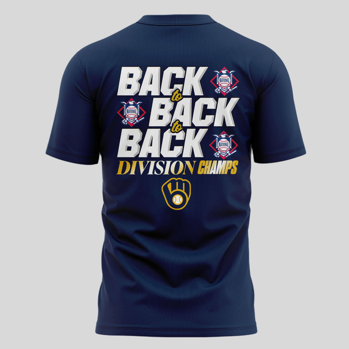 Milwaukee Brewers Fanatics Navy 2025 NL Central Division Champions Locker Room T-Shirt