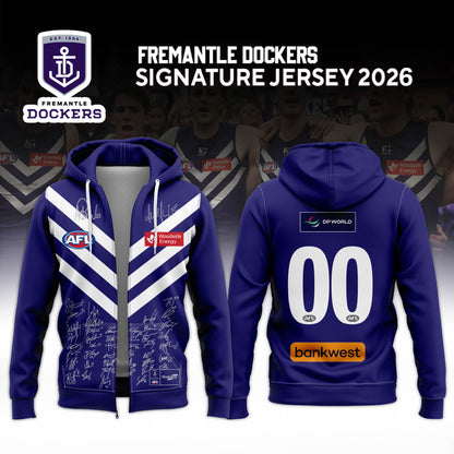 Fremantle Dockers 2026 Signed ZipHoodie