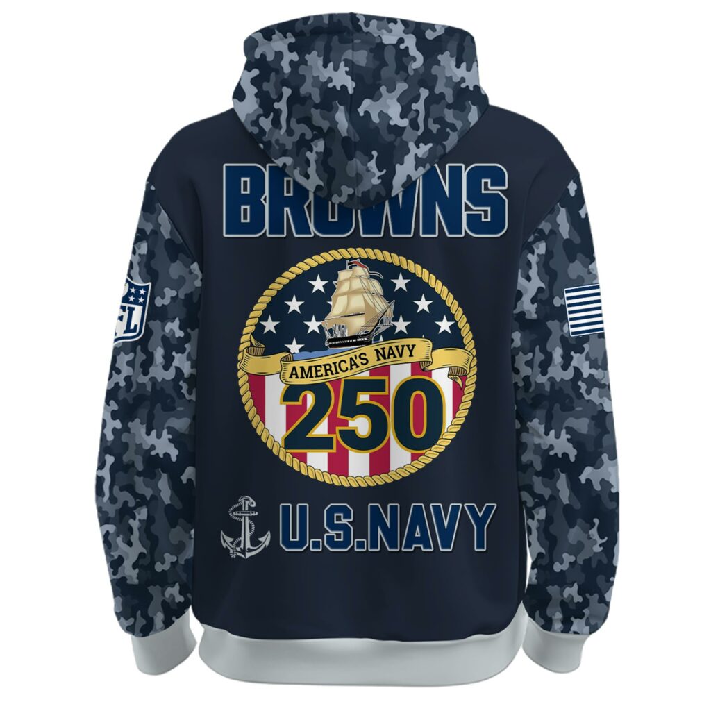 Cleveland Browns Navy 250th Birthday Hoodie Limited Edions