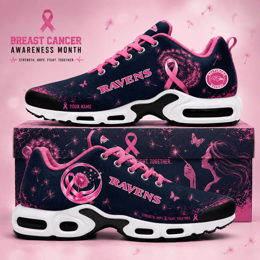 Limited Edition Baltimore Ravens Breast Cancer Awareness x Dandelion of Hope Shoes