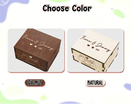 Pull Out Photo Album Custom Wooden Photo Box Personalized Memory Keepsake Box Trinket Wood Box Customized Wooden Photo Frame Shadow Box