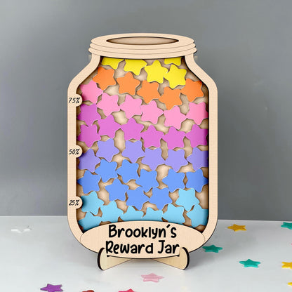 Smiley Face Reward Jar,Magnetic Reward Jar with Token,Classroom Teacher Star Jar,Reward System for Kids Behavior,Gift for Kid,Potty Training