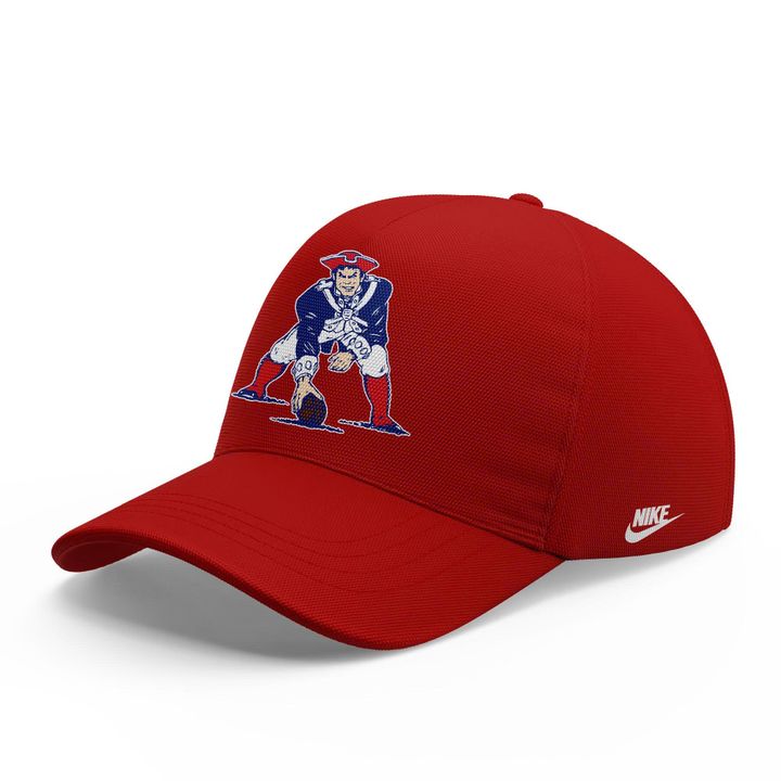 2025 Limited edition New England Patriots Throwback Logo Hoodie Red