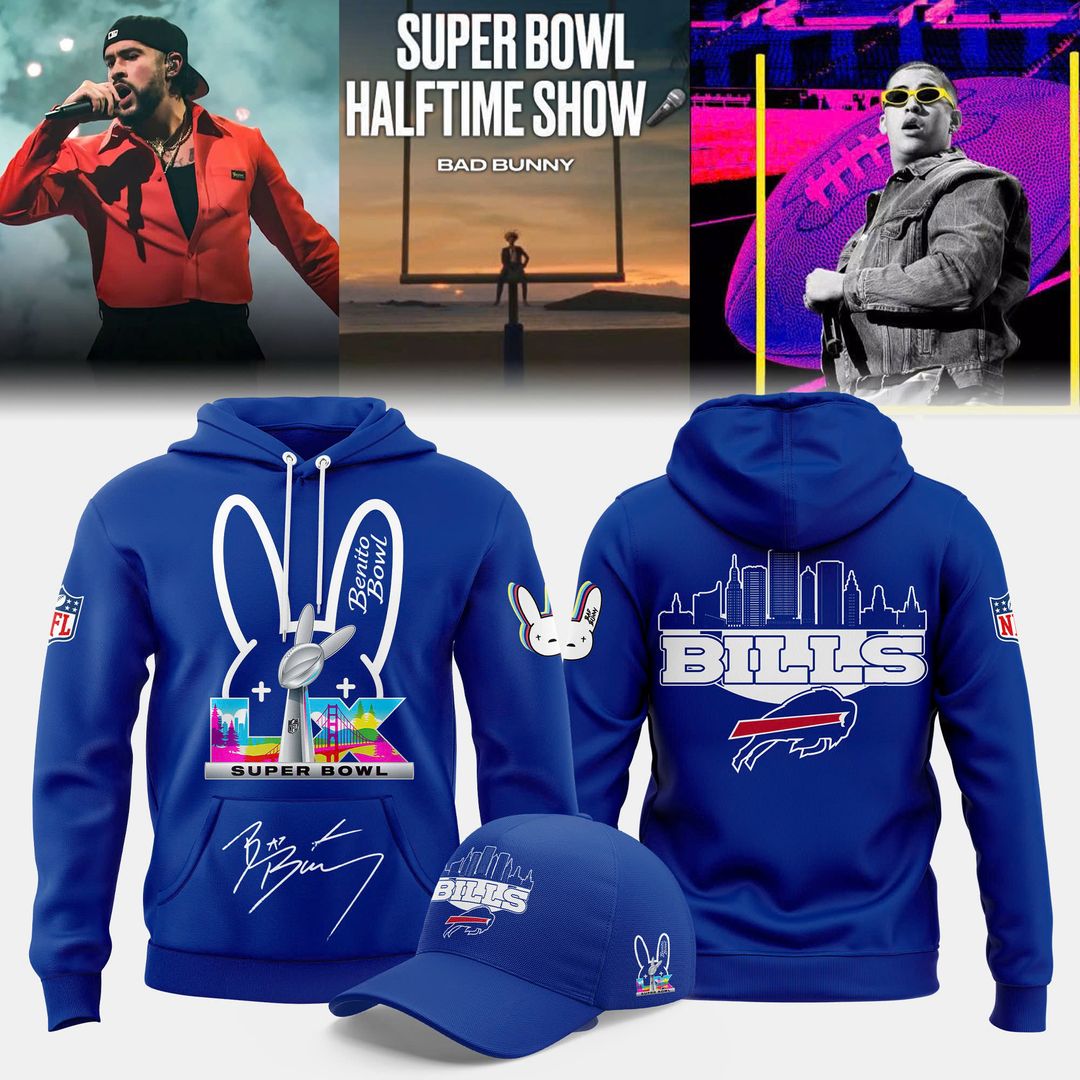 Buffalo Bills '' Super Bowl x Bad Bunny '' 2026 Combo Hoodie