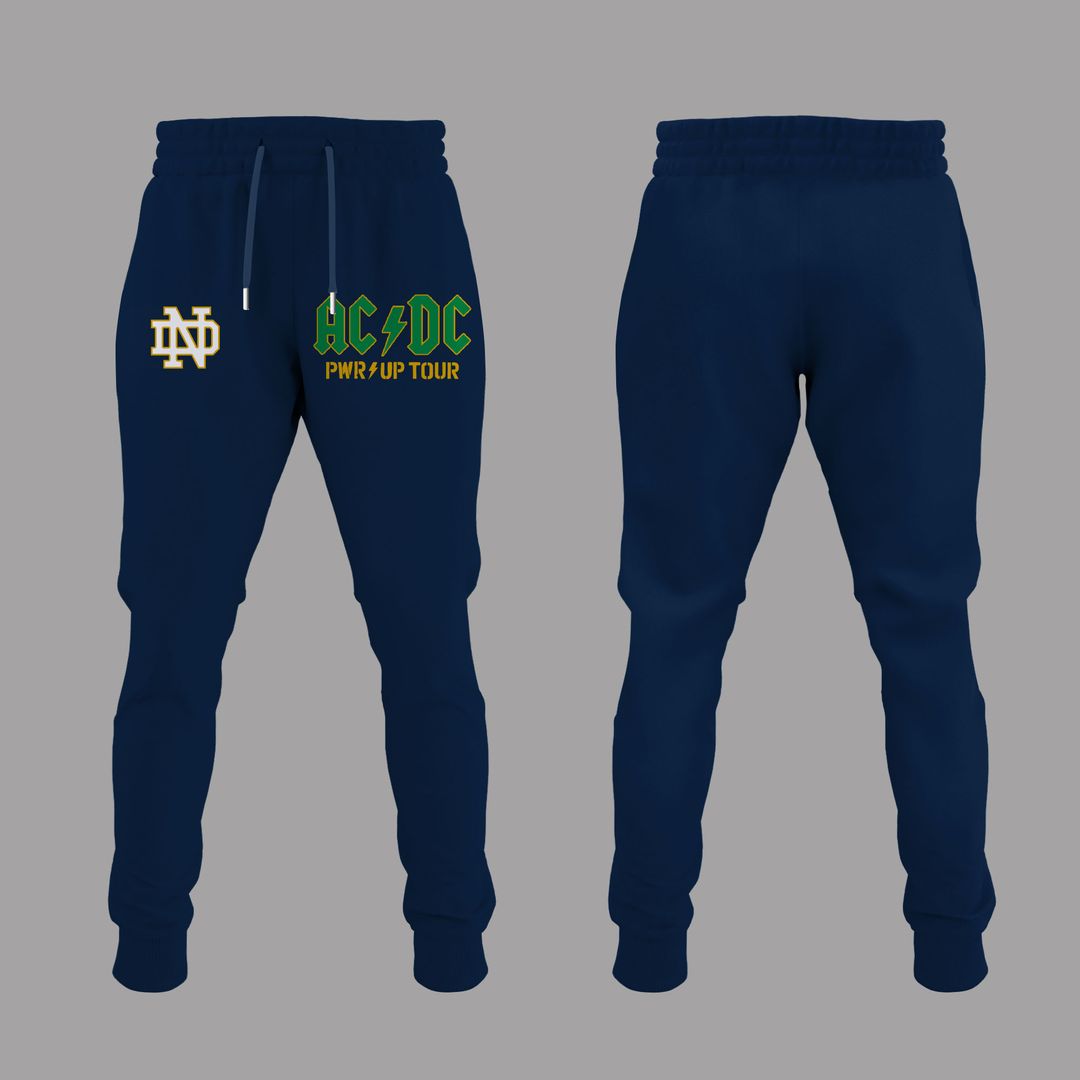 Limited Hoodie Power Up Tour 2026 - AC/DC x Notre Dame Football Hoodie