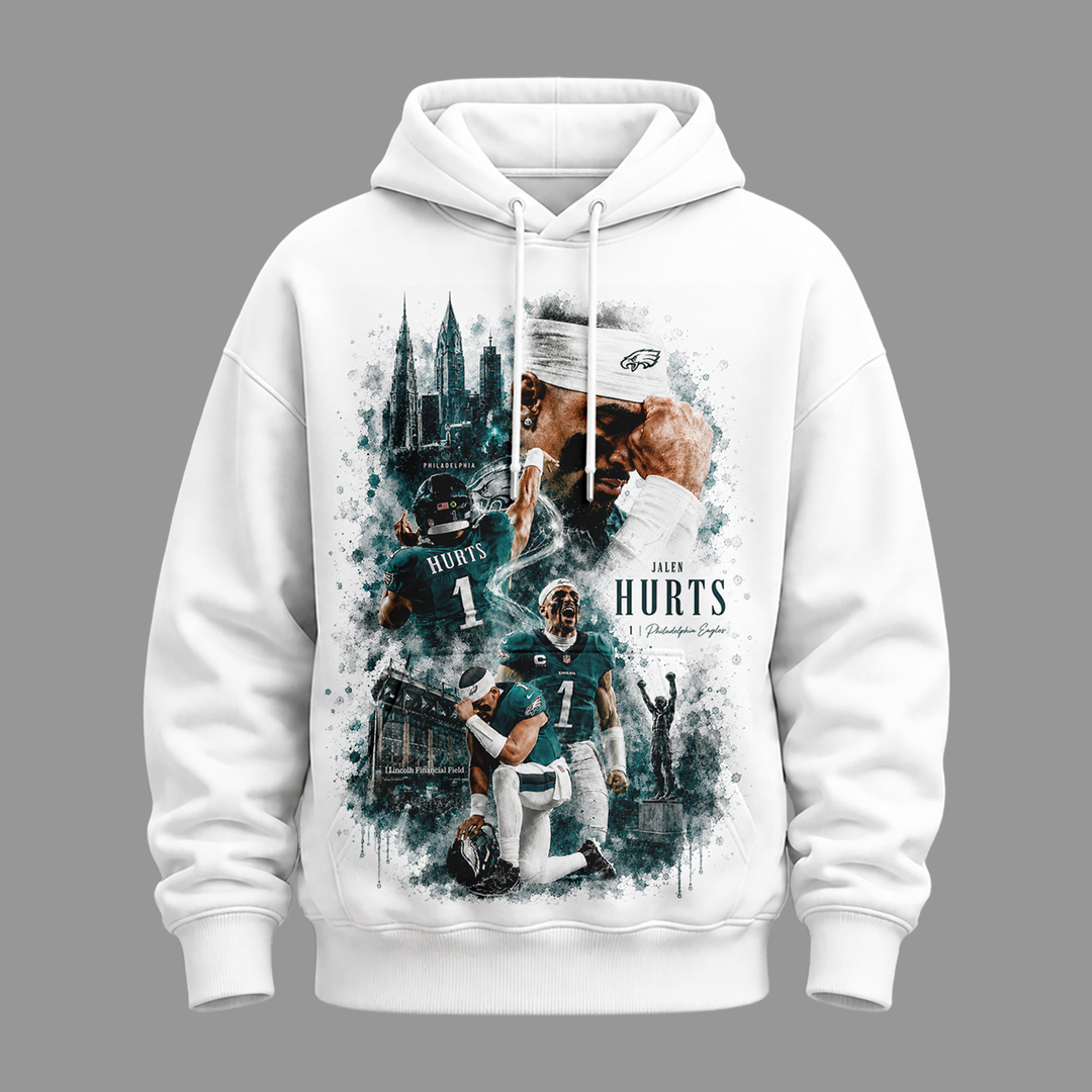 New QB1 Jalen Hurts Philadelphia Eagles Hoodie