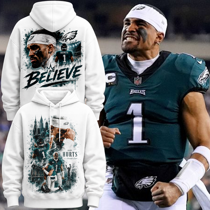 New QB1 Jalen Hurts Philadelphia Eagles Hoodie