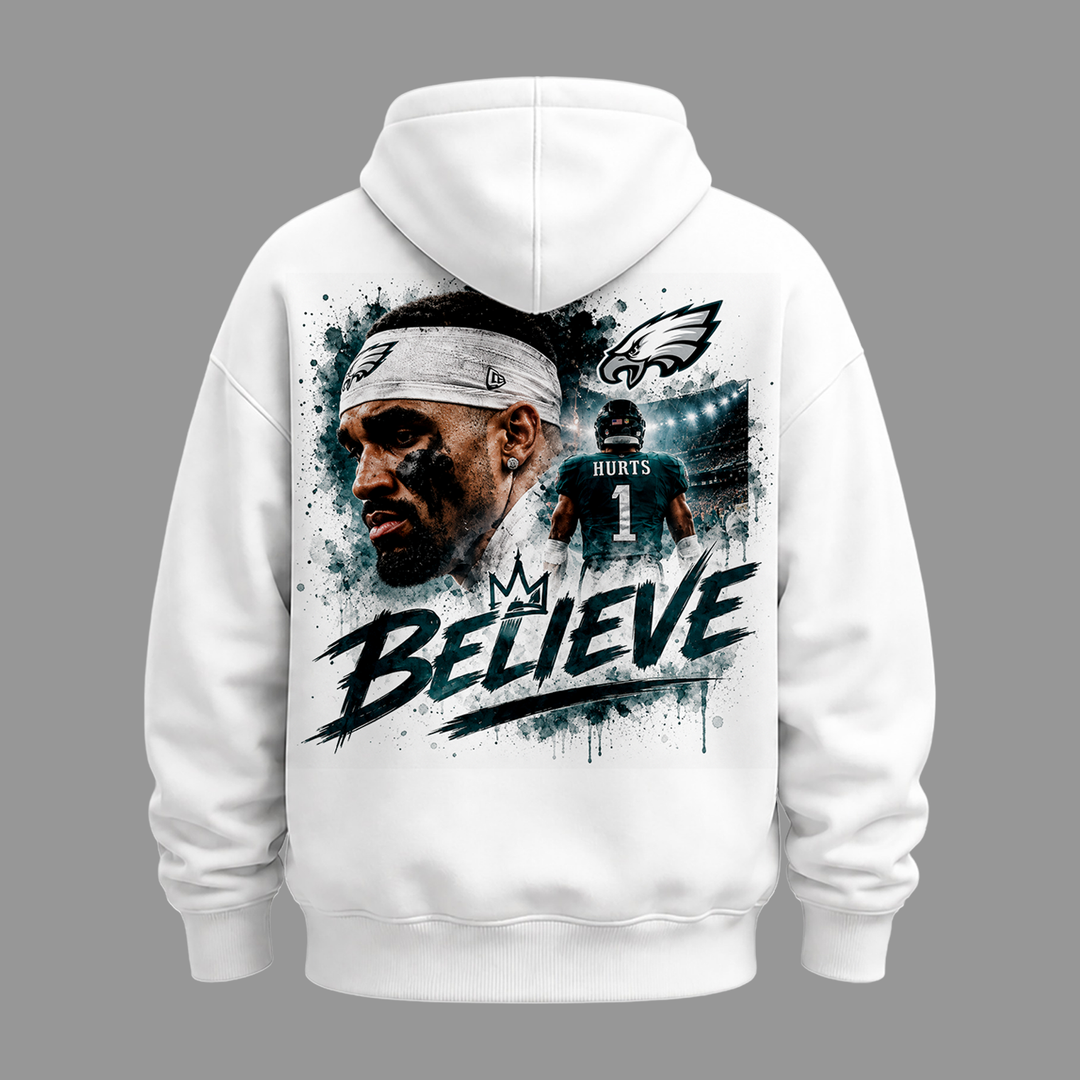 New QB1 Jalen Hurts Philadelphia Eagles Hoodie