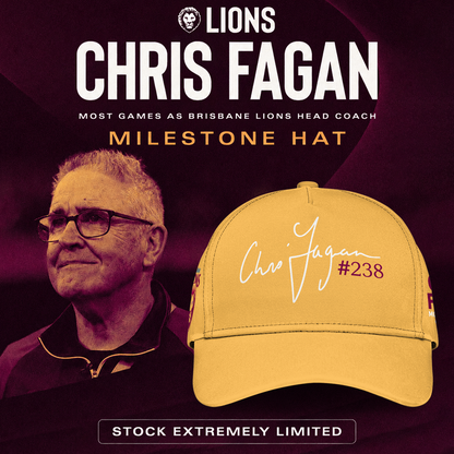 Brisbane Lions- Chris Fagan Milestone Hat