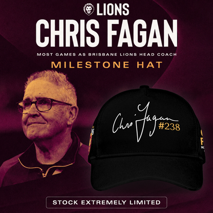 Brisbane Lions- Chris Fagan Milestone Hat - Black