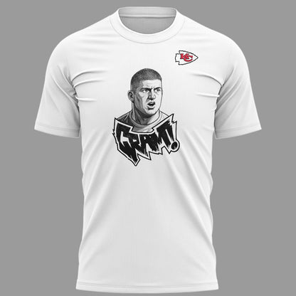 2026 Exclusive George Karlaftis T-Shirt Signatures Print for Kansas City Chiefs fans