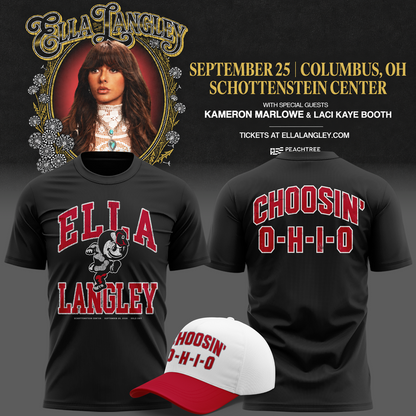 Exclusive Edition Ella Langley x Ohio State Buckeyes OHIO T-Shirt 2026
