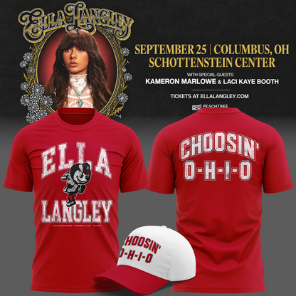 Exclusive Edition Ella Langley x Ohio State Buckeyes OHIO T-Shirt 2026