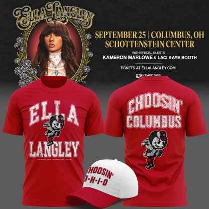 Exclusive Edition Ella Langley x Ohio State Buckeyes OHIO T-Shirt 2026