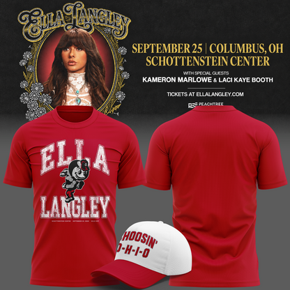 Exclusive Edition Ella Langley x Ohio State Buckeyes OHIO T-Shirt 2026