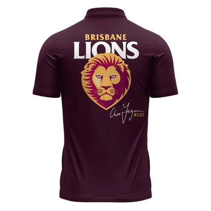 Brisbane Lions "THANK YOU FAGES" Coach Chris Fagan Signed Print Polo