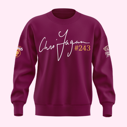 Brisbane Lions "THANK YOU FAGES" Coach Chris Fagan Signed Print Sweatshirt