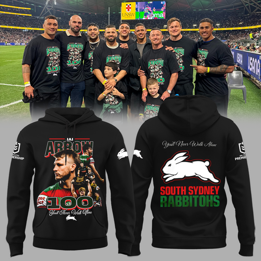 South Sydney Rabbitohs - Jai Arrow 100th Rabbitohs game - You'll Never Walk Alone Hoodie