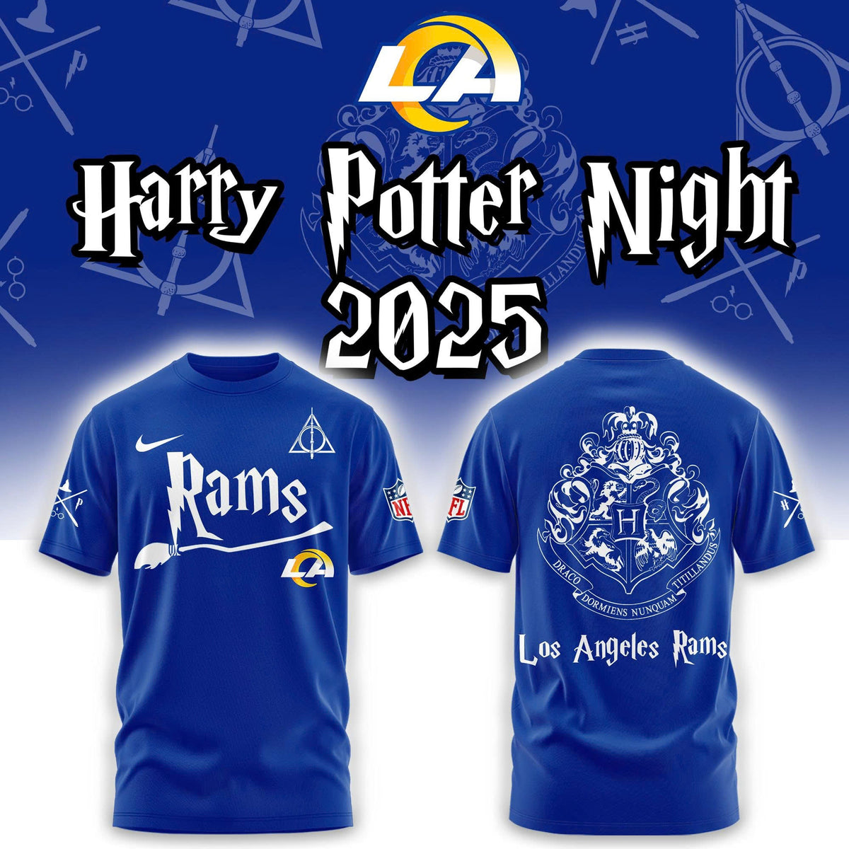 Los Angeles Rams Harry Potter 2025 Combo Tshirt