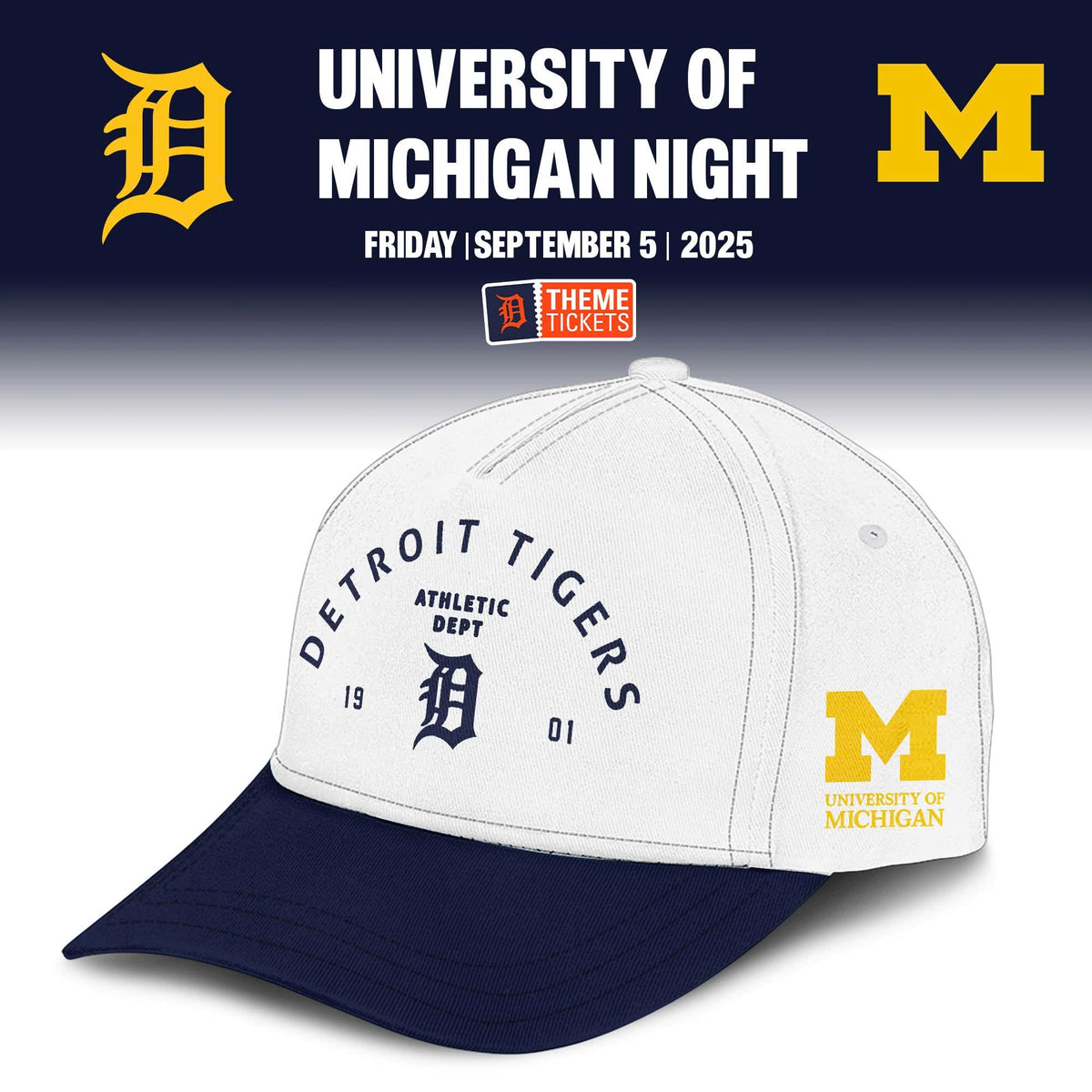 Detroit Tigers x Michigan Wolverines Night Game Limited Edition Jersey 2025