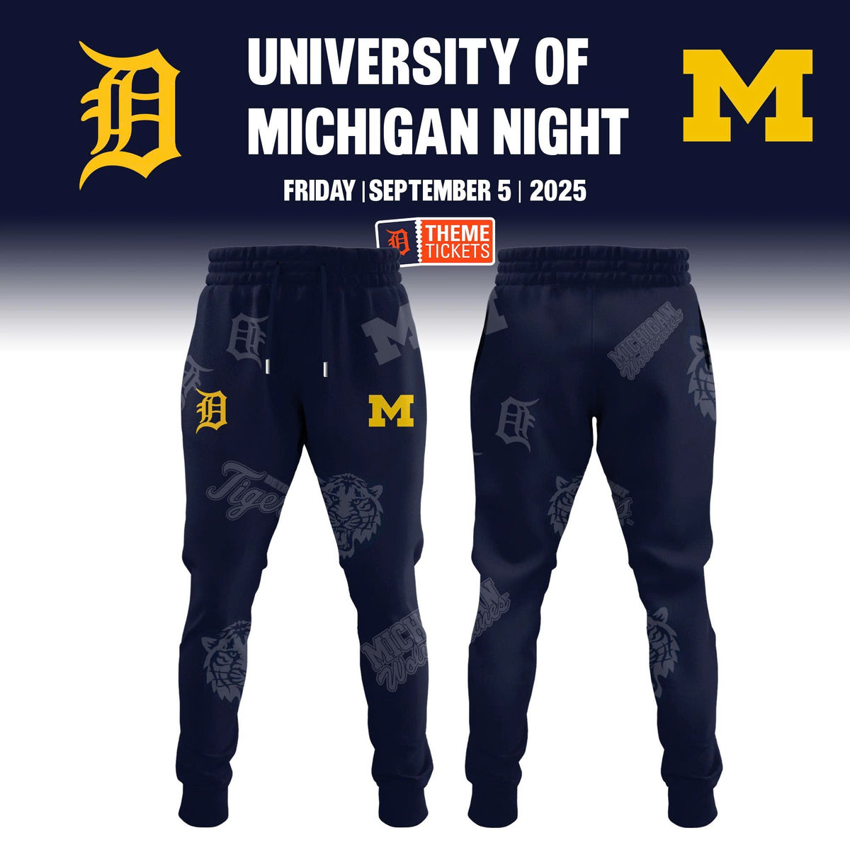 Detroit Tigers x Michigan Wolverines Night Game Limited Edition Jersey 2025
